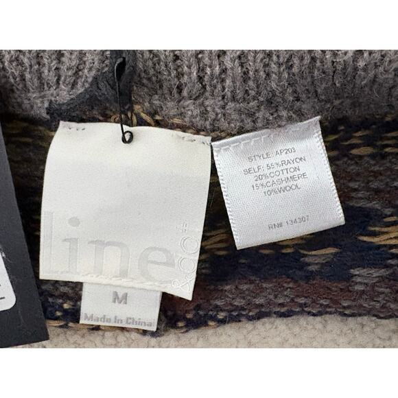 NWT Line & Dot Cotton Cashmere Wool Fair Isle Sweater Shorts Women's Size M - Picture 3 of 6